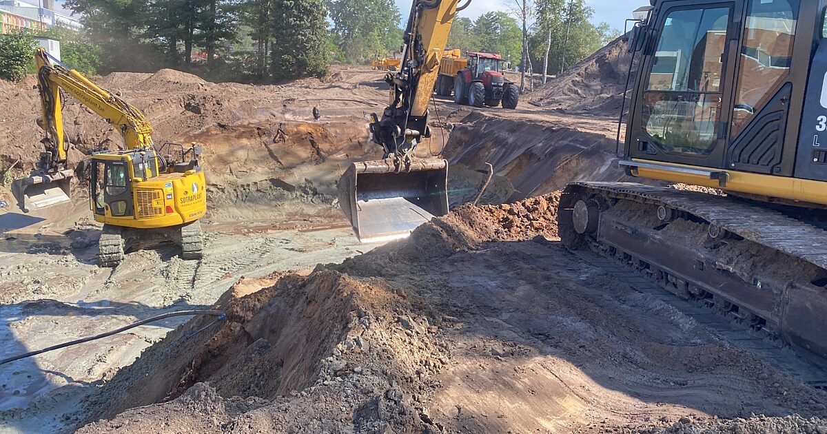 Reconstruction du SHAPE village à Mons Sotraplant